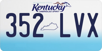 KY license plate 352LVX