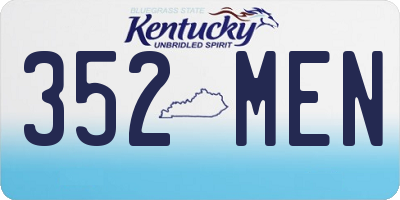 KY license plate 352MEN