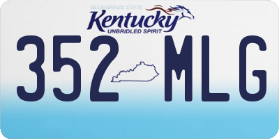 KY license plate 352MLG