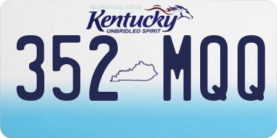 KY license plate 352MQQ