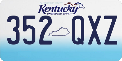 KY license plate 352QXZ