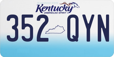 KY license plate 352QYN
