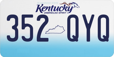 KY license plate 352QYQ