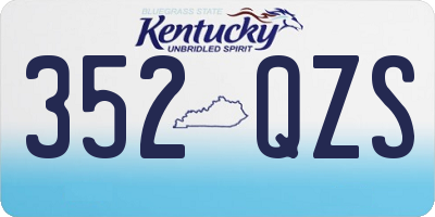 KY license plate 352QZS