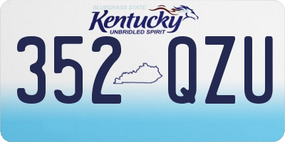 KY license plate 352QZU