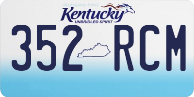 KY license plate 352RCM