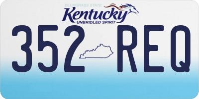 KY license plate 352REQ