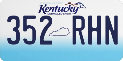 KY license plate 352RHN
