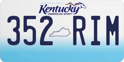KY license plate 352RIM