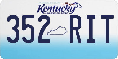 KY license plate 352RIT