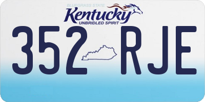 KY license plate 352RJE