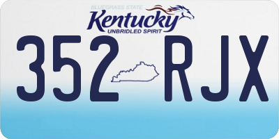 KY license plate 352RJX