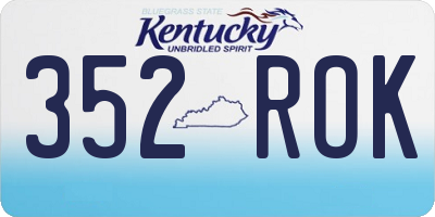 KY license plate 352ROK