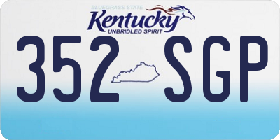 KY license plate 352SGP