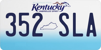 KY license plate 352SLA