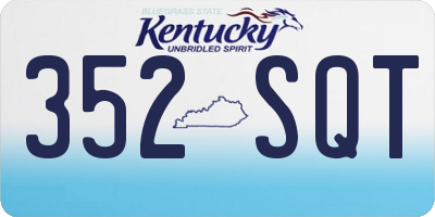 KY license plate 352SQT
