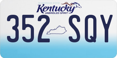 KY license plate 352SQY