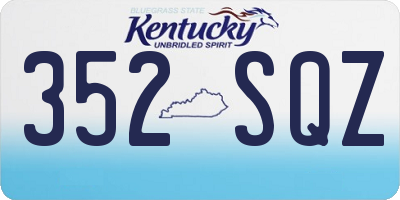 KY license plate 352SQZ