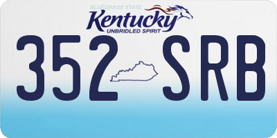 KY license plate 352SRB