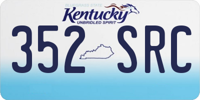 KY license plate 352SRC