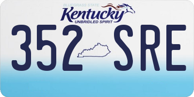 KY license plate 352SRE