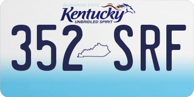 KY license plate 352SRF