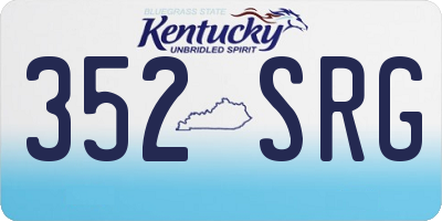 KY license plate 352SRG