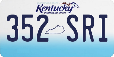 KY license plate 352SRI