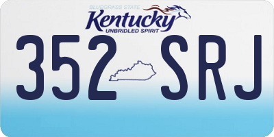 KY license plate 352SRJ