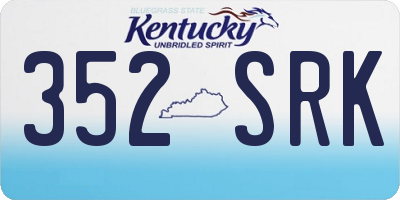 KY license plate 352SRK