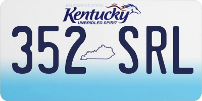KY license plate 352SRL