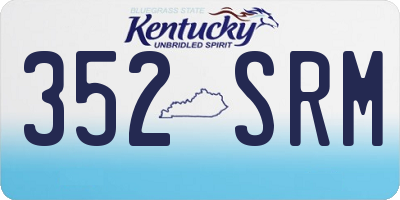 KY license plate 352SRM