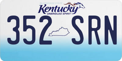 KY license plate 352SRN