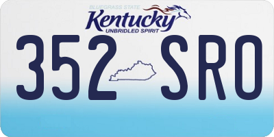 KY license plate 352SRO