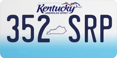 KY license plate 352SRP