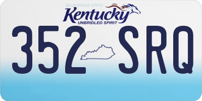 KY license plate 352SRQ