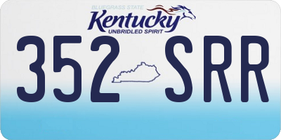 KY license plate 352SRR