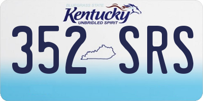 KY license plate 352SRS