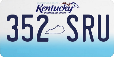 KY license plate 352SRU
