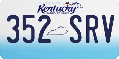 KY license plate 352SRV