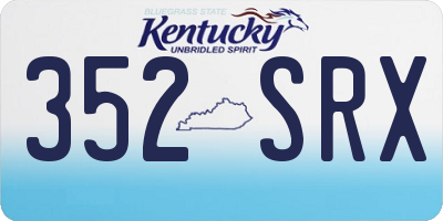KY license plate 352SRX