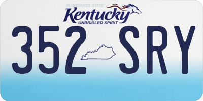 KY license plate 352SRY