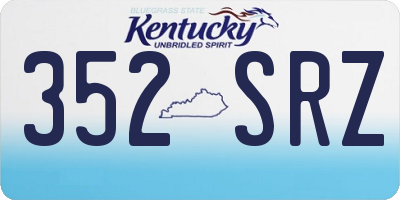 KY license plate 352SRZ