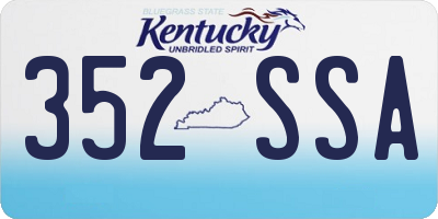 KY license plate 352SSA