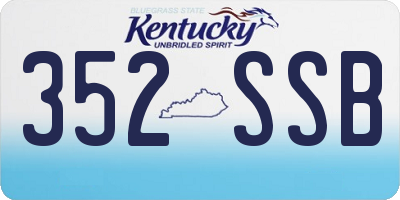 KY license plate 352SSB