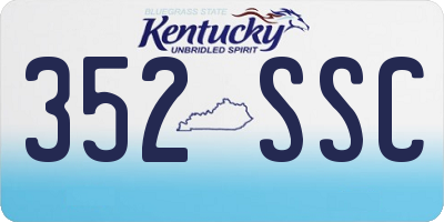 KY license plate 352SSC