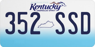 KY license plate 352SSD