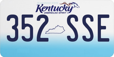 KY license plate 352SSE