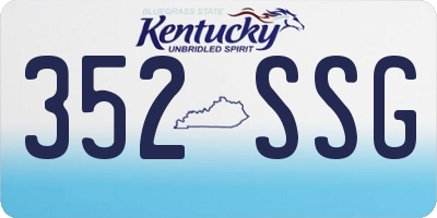 KY license plate 352SSG