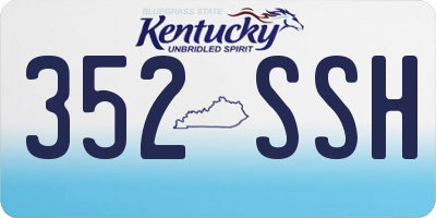 KY license plate 352SSH